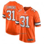 Maglia NFL Game Denver Broncos Justin Simmons Alternato Arancione