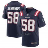 Maglia NFL Game New England Patriots Anfernee Jennings Blu