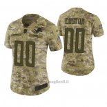 Maglia NFL Limited Donna Detroit Lions Personalizzate 2018 Salute To Service Verde