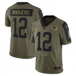 Maglia NFL Limited Green Bay Packers Aaron Rodgers 2021 Salute To Service Verde