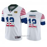 Maglia NFL Limited Green Bay Packers Aaron Rodgers Independence Day Bianco