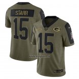 Maglia NFL Limited Green Bay Packers Bart Starr 2021 Salute To Service Retired Verde