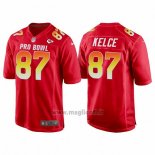 Maglia NFL Pro Bowl Kansas City Chiefs 87 Travis Kelce AFC 2018 Rosso
