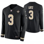 Maglia NFL Therma Manica Lunga New Orleans Saints Wil Lutz Nero
