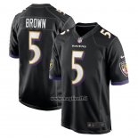 Maglia NFL Game Baltimore Ravens Marquise Brown 5 Nero
