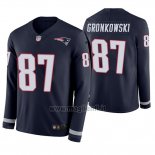 Maglia NFL Therma Manica Lunga New England Patriots Rob Gronkowski Blu