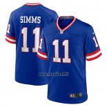Maglia NFL Game New York Giants Phil Simms Classic Retired Blu