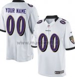 Maglia NFL Limited Baltimore Ravens Personalizzate Bianco