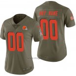 Maglia NFL Limited Donna Cleveland Browns Personalizzate 2017 Salute To Service Verde