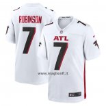 Maglia NFL Game Atlanta Falcons Bijan Robinson 2023 NFL Draft First Round Pick Bianco