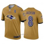 Maglia NFL Limited Baltimore Ravens Jackson Big Logo Number Giallo
