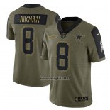 Maglia NFL Limited Dallas Cowboys Troy Aikman 2021 Salute To Service Retired Verde